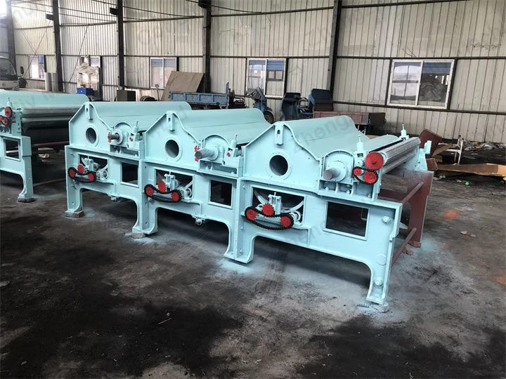 three rollers fiber carding machine