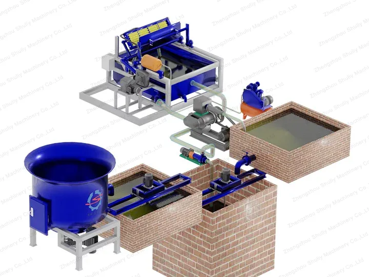 linha de produção de bandeja para ovos pequena