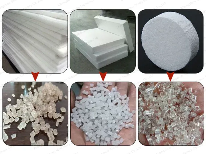 finished products of eps foam granules machine