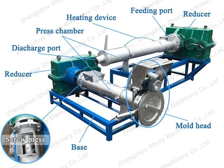 structure of the plastic film graulator