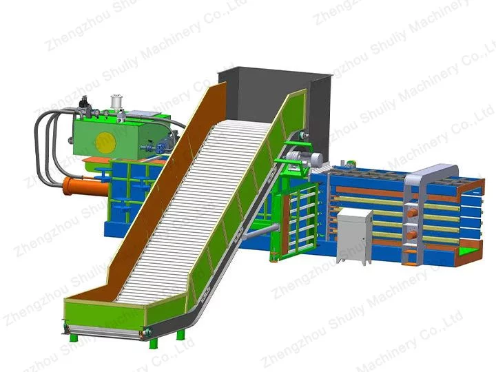 horizontal textile baler